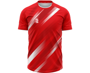 Fast Track Football Vapour Design in Red and White Short Sleeve Kit